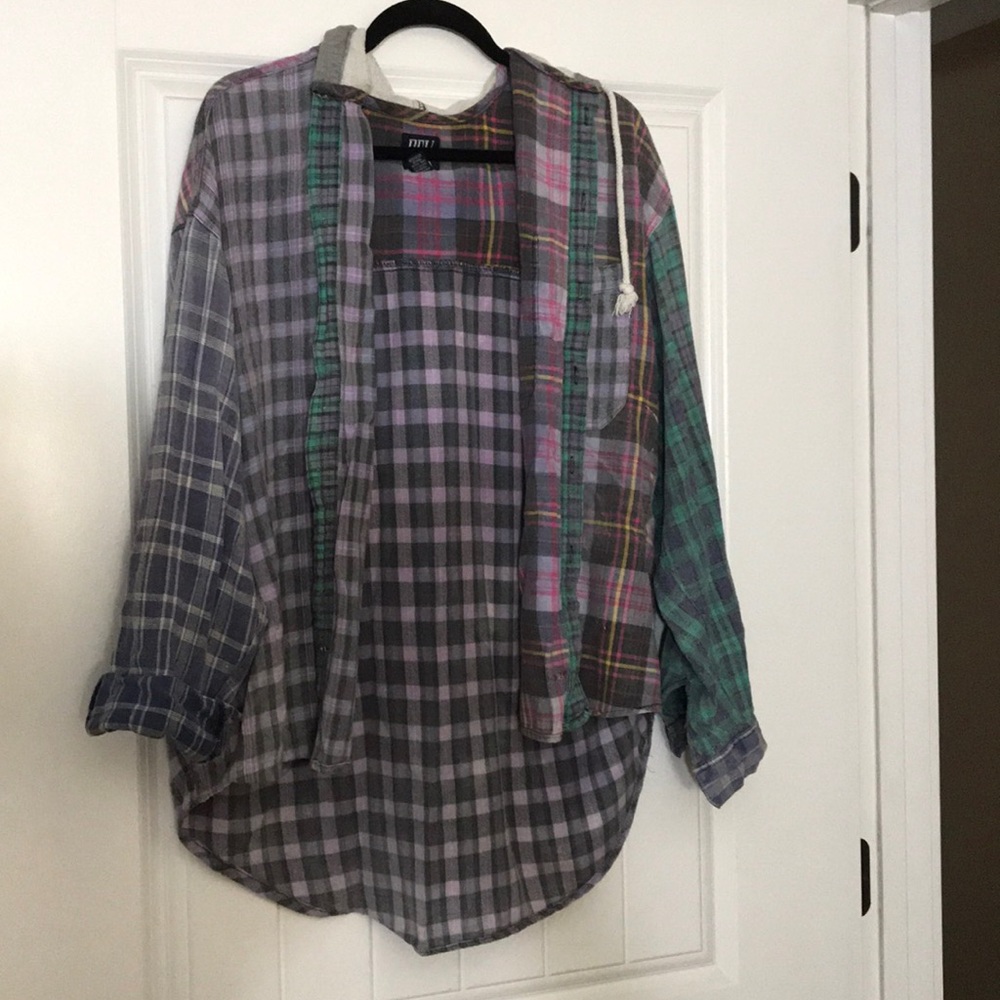 Vintage flannel hoodie